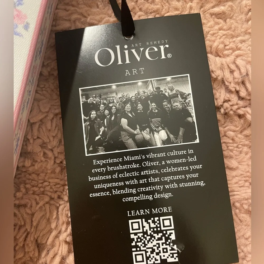 NWT Oliver Art Bible Verse Bow Canvas Artwork.